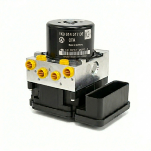 1K0614517DE BEF ABS Steuergerät Hydraulikblock instandgesetzt für VW Audi Seat Skoda – Vorderansicht Generalüberholt