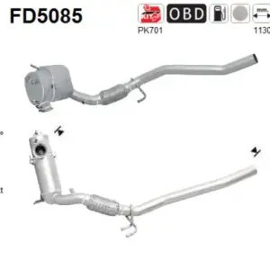 AS Dieselpartikelfilter FD5085 für Volkswagen und Audi Common-Rail TDI-Motoren